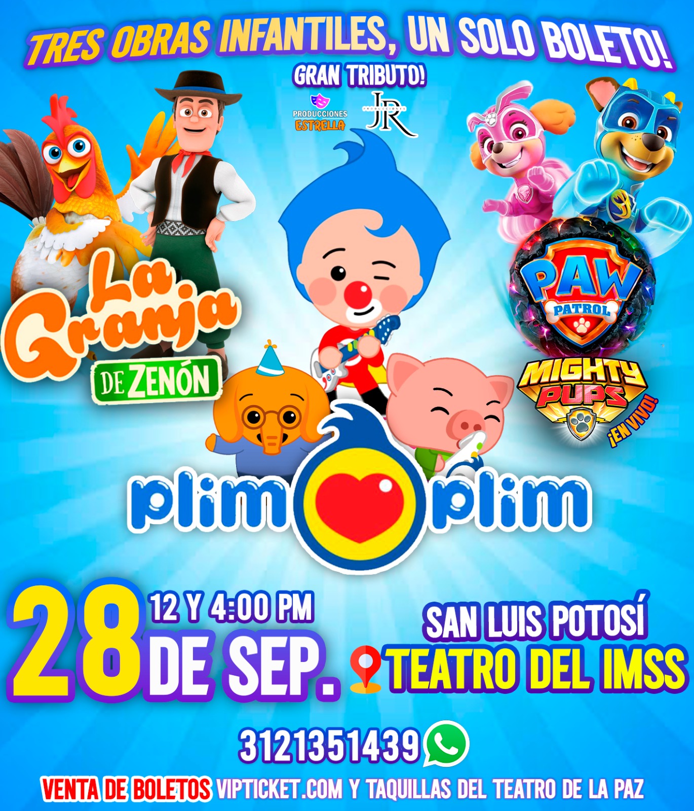 TRIBUTO PLIM PLIM, PAW PATROL Y ZENON